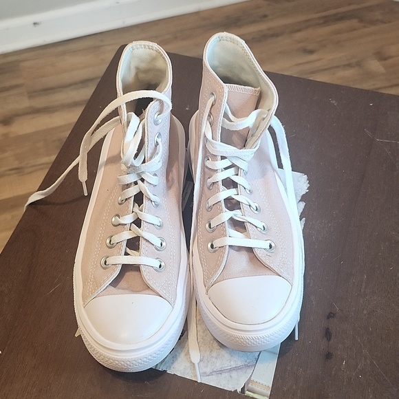 Converse Women's High-Top Sneakers - Light Gray - Picture 12 of 13